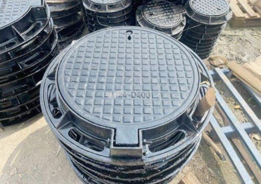 Nắp hố ga gang khung âm thân tròn